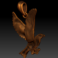 Pendant Eagle 3D print model - Thumbnail 4