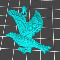 Pendant Eagle 3D print model - Thumbnail 6