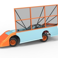 Super Dirt Late model with side wing while turning 1:25 - Thumbnail 1