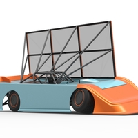 Super Dirt Late model with side wing while turning 1:25 - Thumbnail 21