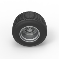 Wheel of Vintage Dirt race car V1 Scale 1:25 - Thumbnail 6