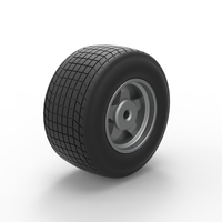 Wheel of Vintage Dirt race car V1 Scale 1:25 - Thumbnail 9