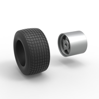 Wheel of Vintage Dirt race car V1 Scale 1:25 - Thumbnail 11