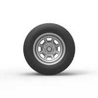 Wheel of Vintage Dirt race car V2 Scale 1:25 - Thumbnail 5