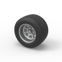 Wheel of Vintage Dirt race car V2 Scale 1:25 - Thumbnail 7