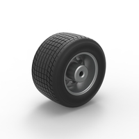 Wheel of Vintage Dirt race car V2 Scale 1:25 - Thumbnail 9