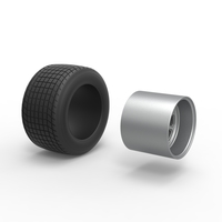 Wheel of Vintage Dirt race car V2 Scale 1:25 - Thumbnail 10