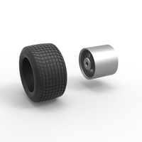 Wheel of Vintage Dirt race car V2 Scale 1:25 - Thumbnail 11