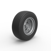 Front Wheel of Northeast Dirt Modified stock car 1:25 - Thumbnail 2