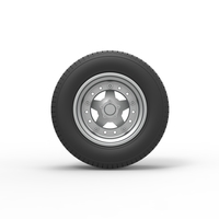 Front Wheel of Northeast Dirt Modified stock car 1:25 - Thumbnail 5