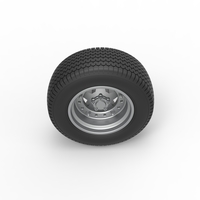 Front Wheel of Northeast Dirt Modified stock car 1:25 - Thumbnail 6