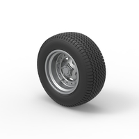 Front Wheel of Northeast Dirt Modified stock car 1:25 - Thumbnail 7