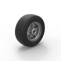 Front Wheel of Northeast Dirt Modified stock car 1:25 - Thumbnail 9