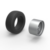 Front Wheel of Northeast Dirt Modified stock car 1:25 - Thumbnail 10