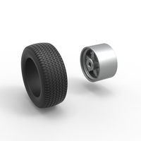 Front Wheel of Northeast Dirt Modified stock car 1:25 - Thumbnail 11