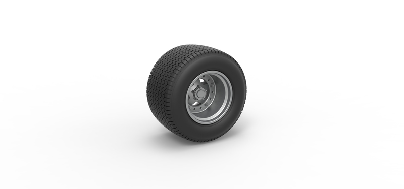 Rear Wheel of Northeast Dirt Modified stock car 1:25