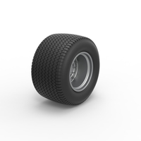 Rear Wheel of Northeast Dirt Modified stock car 1:25 - Thumbnail 2