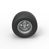 Rear Wheel of Northeast Dirt Modified stock car 1:25 - Thumbnail 6