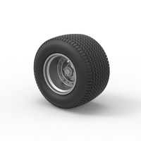 Rear Wheel of Northeast Dirt Modified stock car 1:25 - Thumbnail 7