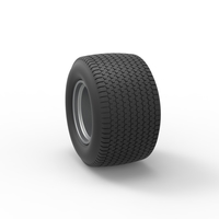 Rear Wheel of Northeast Dirt Modified stock car 1:25 - Thumbnail 8