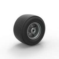 Rear Wheel of Northeast Dirt Modified stock car 1:25 - Thumbnail 9