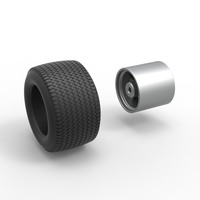 Rear Wheel of Northeast Dirt Modified stock car 1:25 - Thumbnail 11