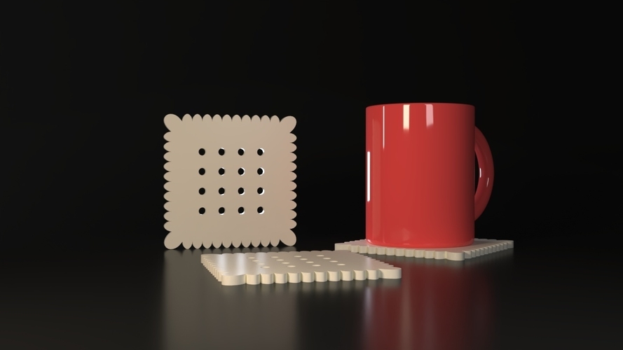 Biscuit Coasters 3D Print 543186