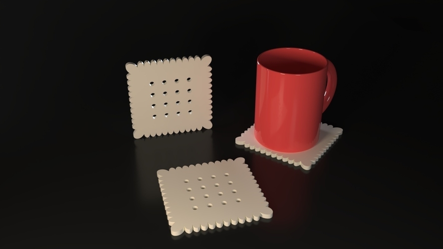 Biscuit Coasters 3D Print 543187