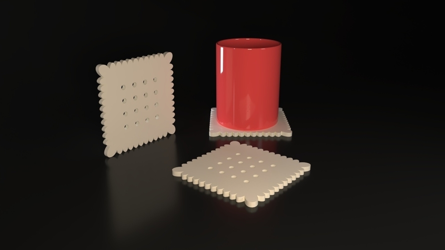 Biscuit Coasters 3D Print 543189