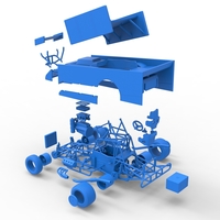 NE Outlaw Dirt Modified stock car V2 Scale 1:25 - Thumbnail 25