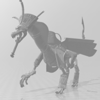 Small Akhekhu Guardian/Construct Dragon mount 3D Printing 543217
