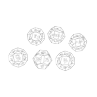 12 Sided Game Dice 6 Colors - Thumbnail 5