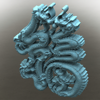 Small 3D Art Chinese Dragon Stencil 3D Printing 543315