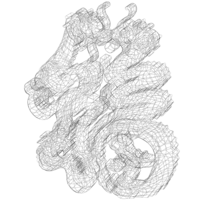3D Art Chinese Dragon Stencil - Thumbnail 4