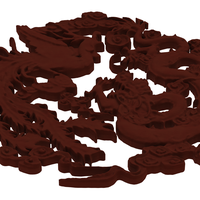 3D Art Dragon and Phoenix Stencil - Thumbnail 1