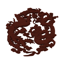 3D Art Dragon and Phoenix Stencil - Thumbnail 2
