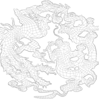 3D Art Dragon and Phoenix Stencil - Thumbnail 9