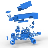 NE Outlaw Dirt Modified stock car V2 while turning 1:25 - Thumbnail 24