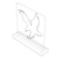 3D Art Eagle Stencil - Thumbnail 2