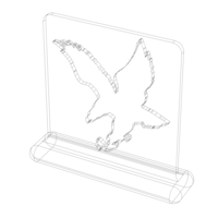 3D Art Eagle Stencil - Thumbnail 3