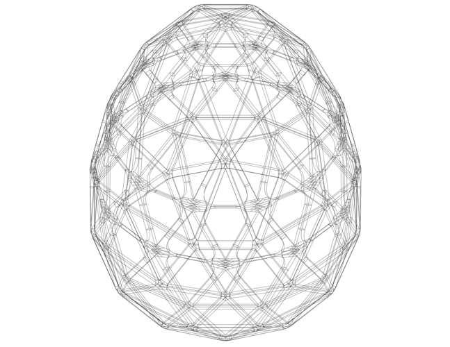 Wireframe Shape Geometric Egg 3D Print 543406