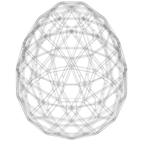 Wireframe Shape Geometric Egg - Thumbnail 2