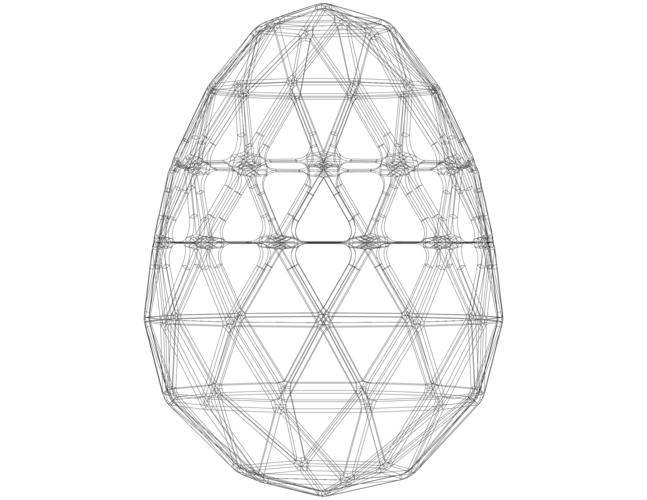 Wireframe Shape Geometric Egg 3D Print 543408