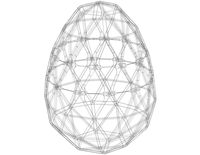 Wireframe Shape Geometric Egg 3D Print 543412