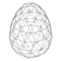 Wireframe Shape Geometric Egg - Thumbnail 9