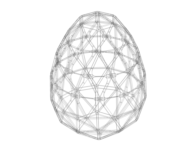 Wireframe Shape Geometric Egg 3D Print 543414