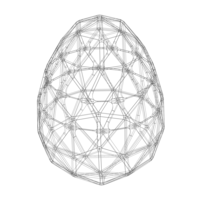 Wireframe Shape Geometric Egg - Thumbnail 10