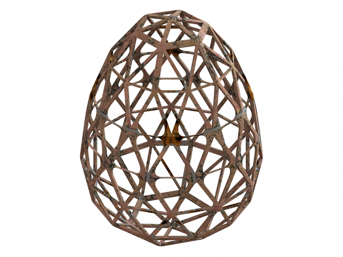 Wireframe Shape Geometric Egg 3D Print 543415