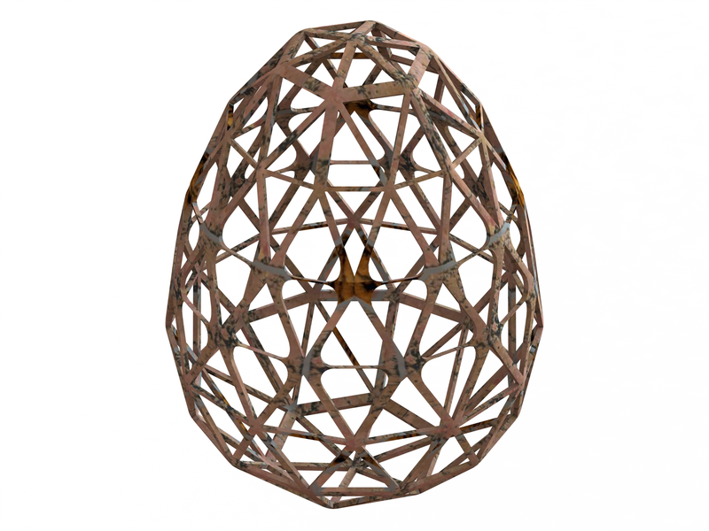 Wireframe Shape Geometric Egg