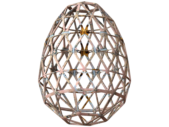 Wireframe Shape Geometric Egg 3D Print 543416